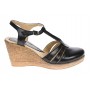 Sandale dama casual din piele naturala S9 Negru